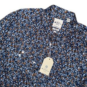 💙💖 NWT‎ Ben Sherman Men's Navy Floral Button Down Shirt